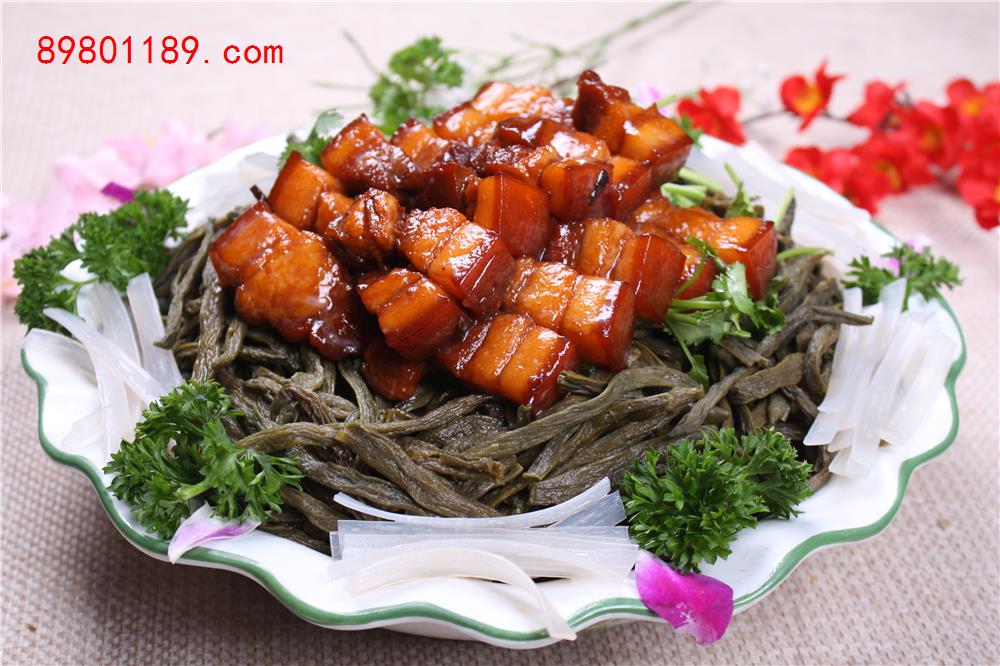 红烧肉炖干豆角